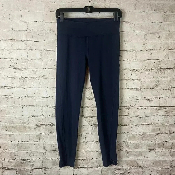 Anthropologie Pants - Anthropologie Saturday Sunday Navy Blue Leggings XS Cotton Spandex Cut Out Ankle
